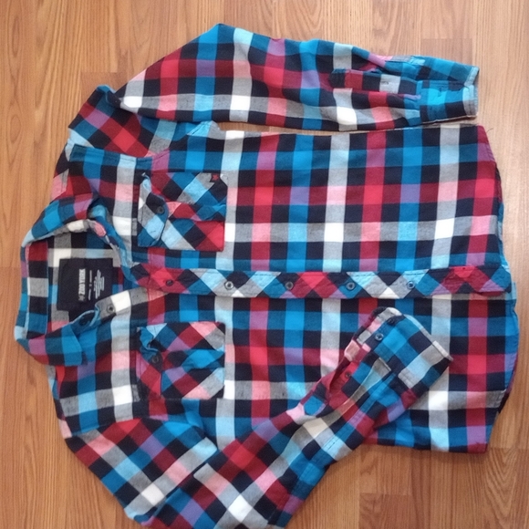 Zoo York Flannel Shirt Men's Small Block Unbreakable Long Sleeve Button Down - Picture 1 of 3